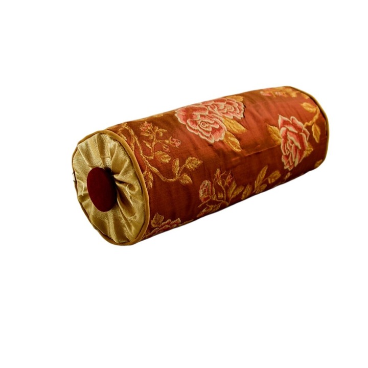 Perna decorativa, model T0328a, florala, 46x16cm, multicolor