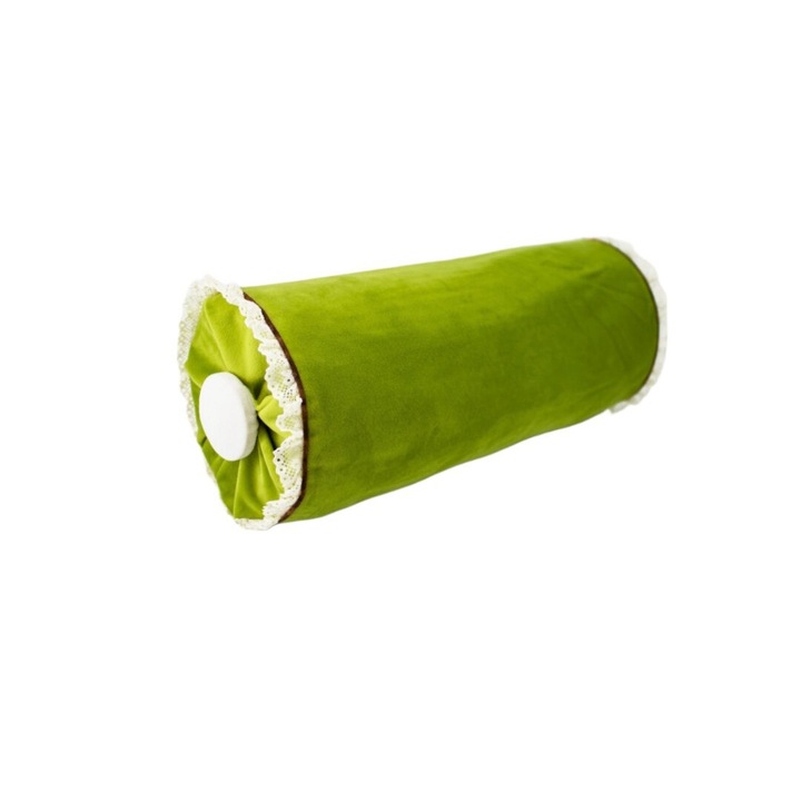 Perna decorativa, T0310, verde, 41x16cm