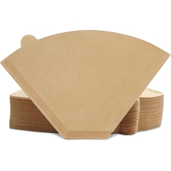 Filtru de cafea conic nr. 4, Caltucus Core, hartie kraft naturala, set de 100, pentru 4-8 cani, biodegradabil, usor de curatat