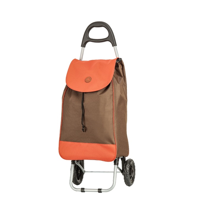 Carucior cumparaturi Madisson SW42034, 2 roti, poliester 600D, maro