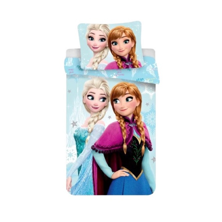 Disney Jégvarázs ágyneműhuzat 140x200 cm 70x90 cm (Light Blue)