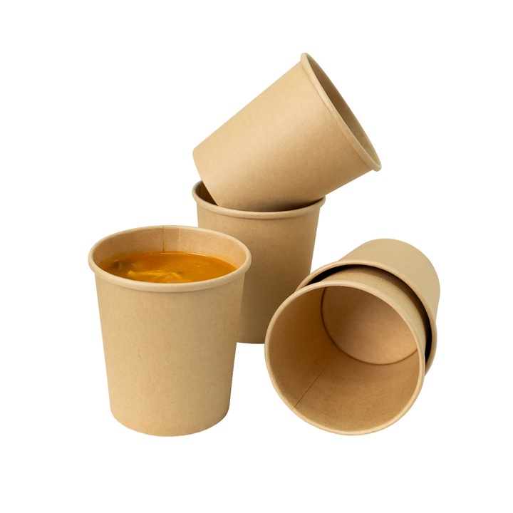 Set 50 pahare de hartie pentru supa, 750 ml