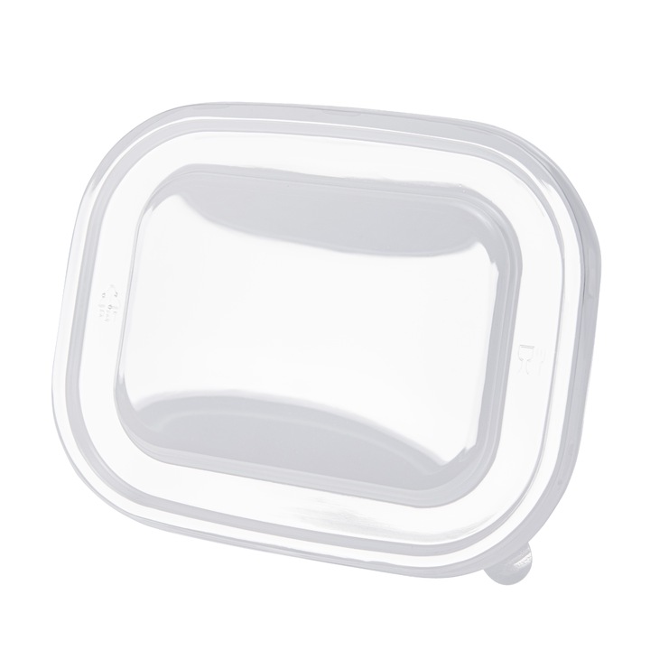 Set 50 bucati capac PET transparent pentru recipiente 1100/1800 ml, 235x185 mm, ECOPICNIC