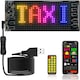 Ecran LED flexibil pentru masina, Fudisenn®, control wireless prin aplicatie mobila, proiectie multicolora, alimentat prin USB, 16x32 pixeli, 173x70mm, negru