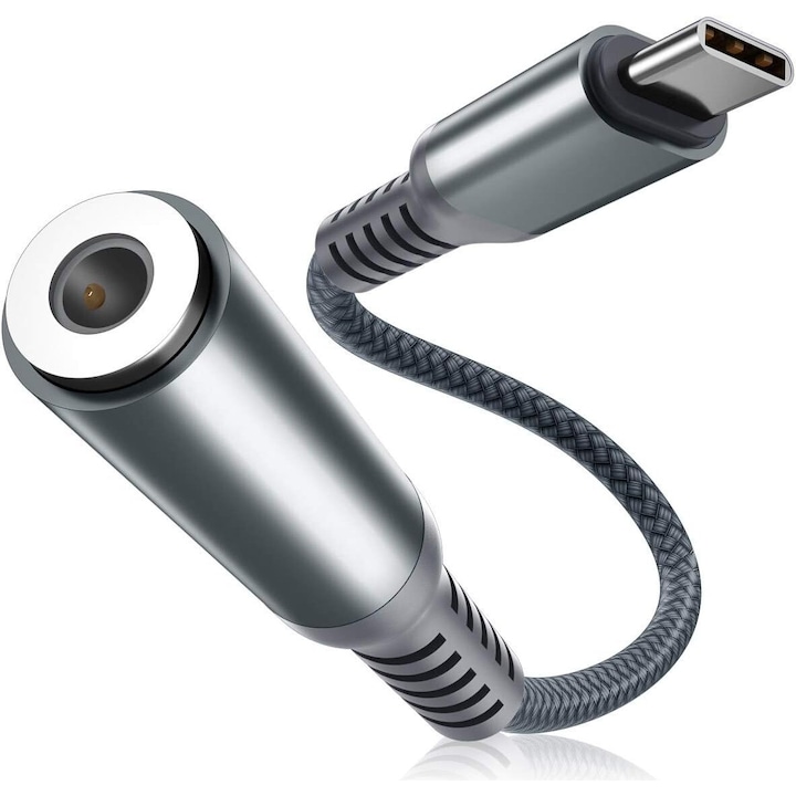 Adaptor, USB-C la Jack 3.5mm, argintiu