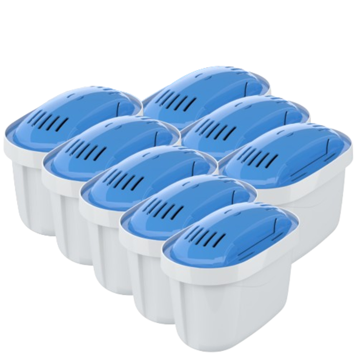 Комплект от 8 водни филтри с магнезий, AquaFloow, съвместими с филтърна кана Aquaphor Brita