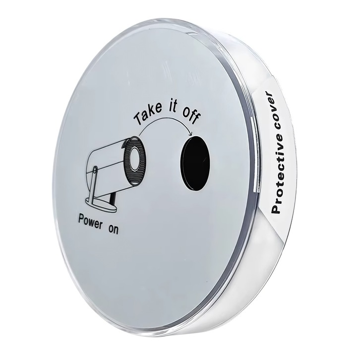 Capac protectie RAELUM®, pentru videoproiector smart model HY300Pro, protejeaza lentila de praf, apa si atingeri, plastic, durabil