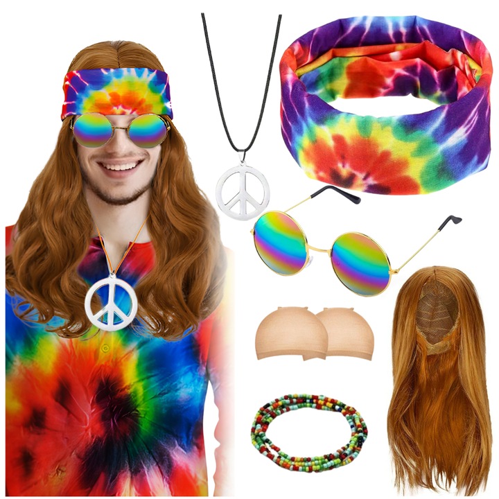 Hippie - retró jelmez szett, 1960/70-es évek