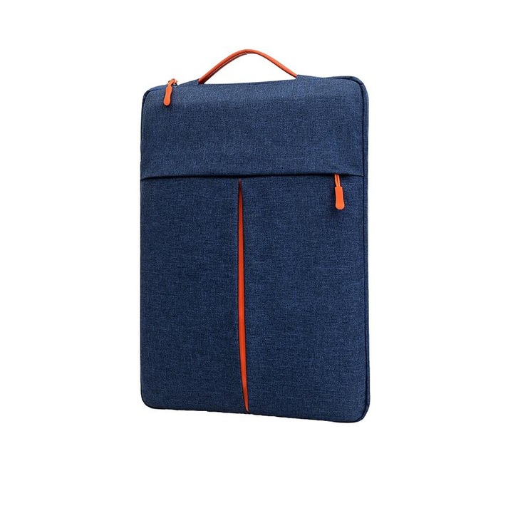 Laptop táska, 14 hüvelykes készülékekhez, vízálló, karcálló, kék, nylon