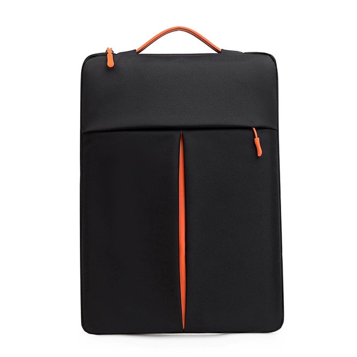 Geanta laptop, 15-16 inch, impermeabila, rezistenta la zgarieturi, negru, nylon