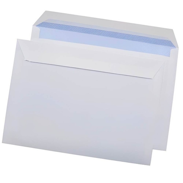 Plic pentru documente C6 114 x 162 mm (siliconic, offset alb, 80g)