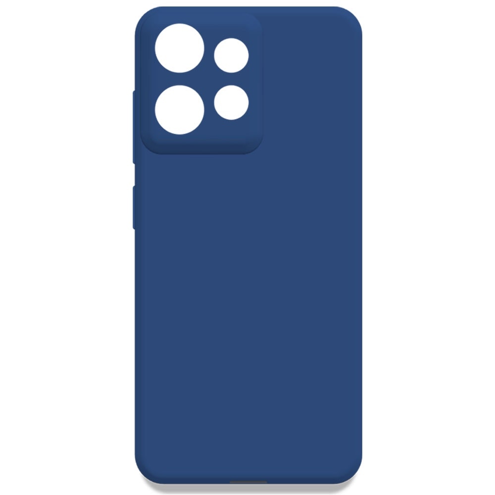 Husa pentru Motorola Edge 50 Neo, Color Shield, Interior de catifea, Suprafata aderenta, Protectie antisoc, Margini ridicate, Regular Fit, Silicon, Albastru inchis