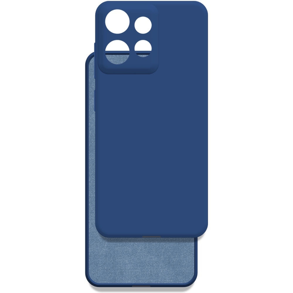 Husa pentru Motorola Edge 50 Neo, Color Shield, Interior de catifea, Suprafata aderenta, Protectie antisoc, Margini ridicate, Regular Fit, Silicon, Albastru inchis