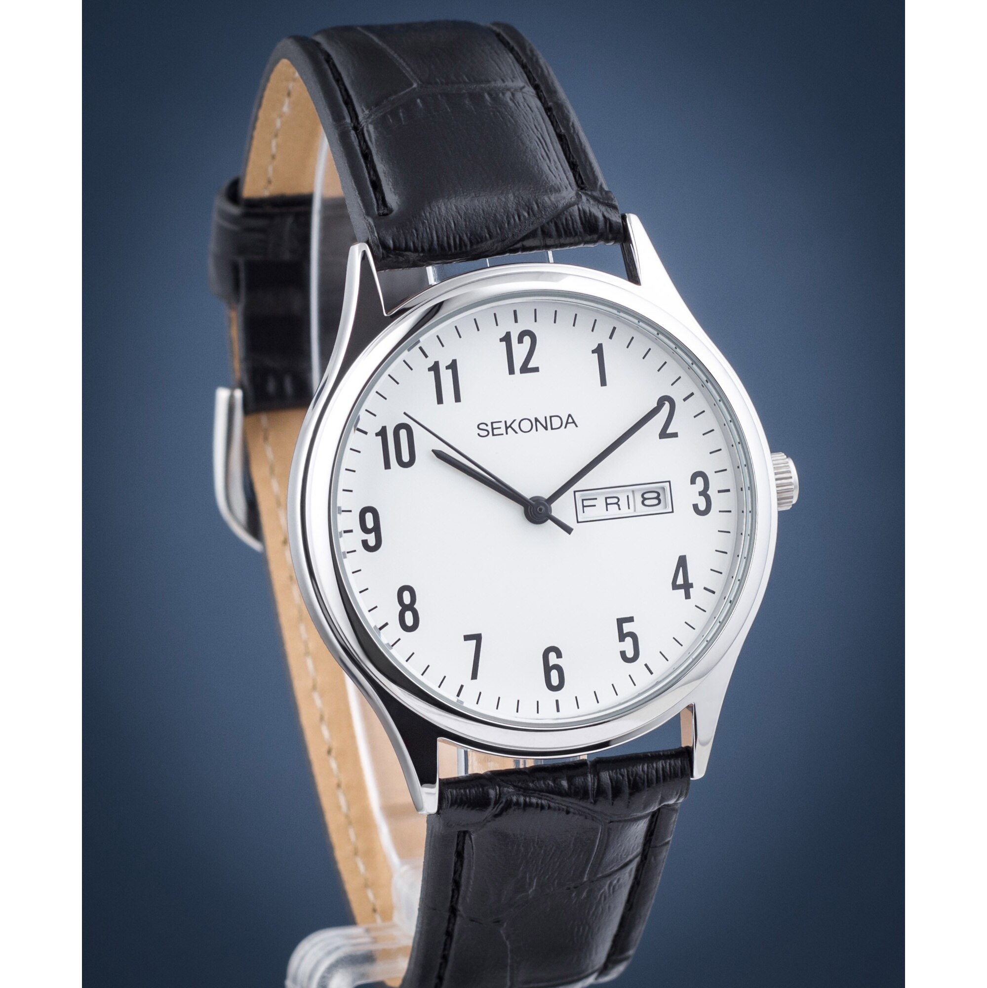 Ceas dama Sekonda, model Easy Reader, curea piele neagra, carcasa