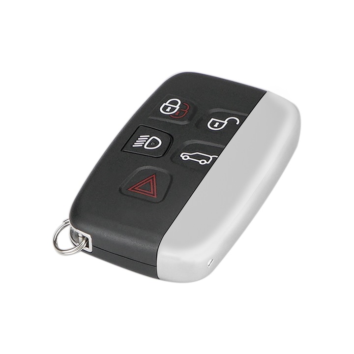 Калъф за автомобилен ключ за Land Rover Discovery 4 Freelander 2 Range Rover Sport Evoque Jaguar XE XF XJ F-Type 5 бутона черен