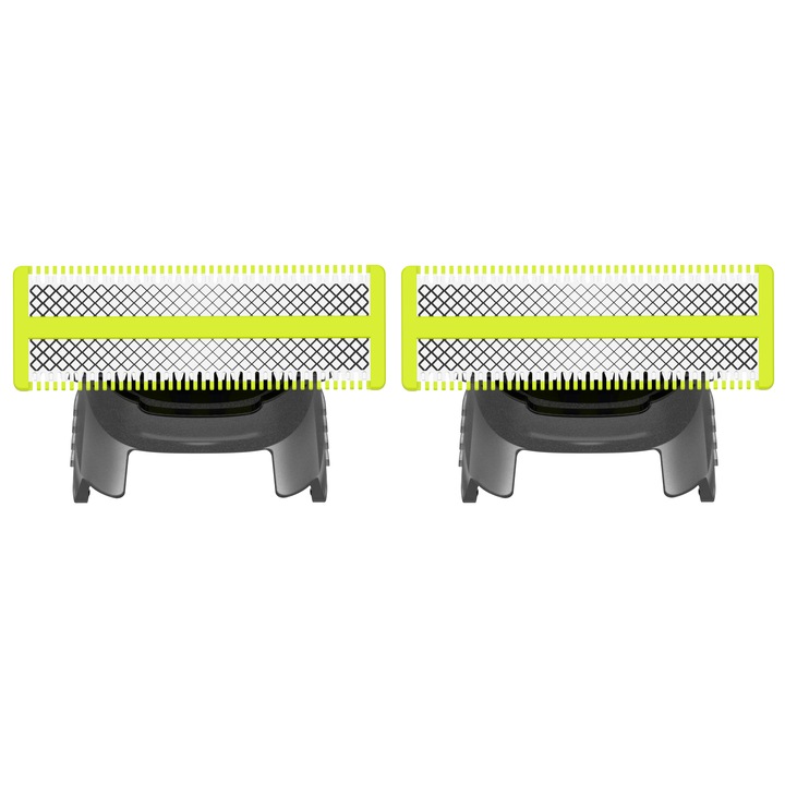 2 db alkatrész szett, kompatibilis Philips OneBlade-del, JENOUS, QP2520 QP2620 QP2724 QP2834-hez, kontúrokat követő technológia, kompakt kialakítás, fekete