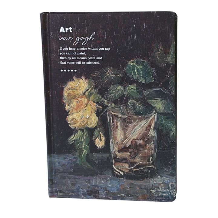 Agenda Van Gogh Medium, Nyomtasson csendéletet rózsákkal egy üvegben, fényes fényben