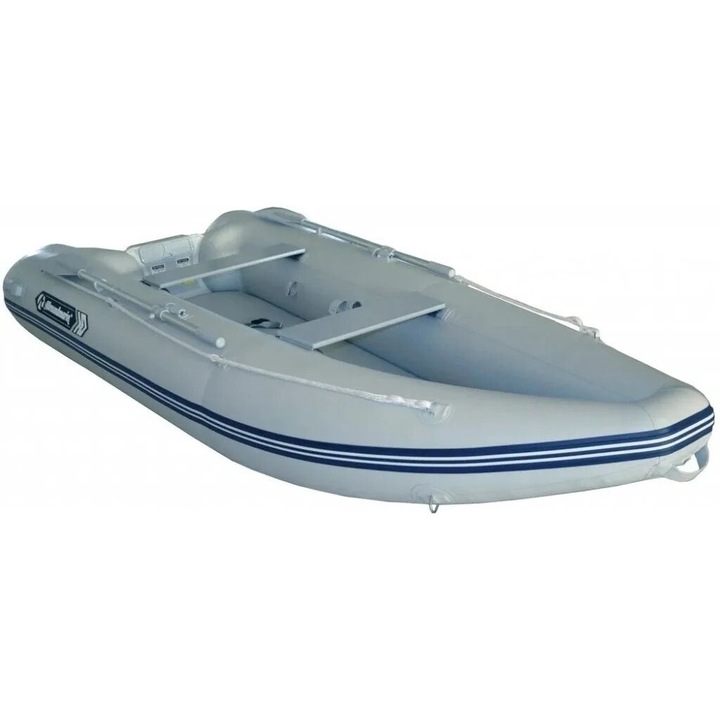 Allroundmarin Yukon 350 Надуваема лодка, сива - 4 души + 1, 348x150x41 см, 500 кг капацитет