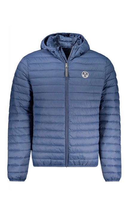 Férfi kabát, 2 külső zsebbel, kapucnival, logóval, North Sails, Blue, Kék