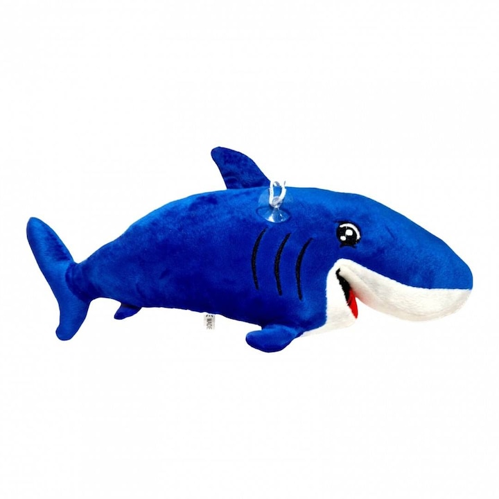 Допълнителна играчка, акула с бродирани детайли, Голяма бяла, 35 см