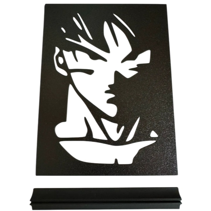 Decoratiune masina Toyota Supra, 15x23 cm, negru, PLA