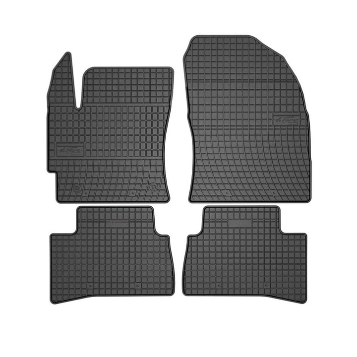 Гумени стелки idealSTORE, съвместими с Toyota Corolla Cross SUV FWD 2022->, незалепваща повърхност, много мек гумен материал, лесен за боравене и издръжлив