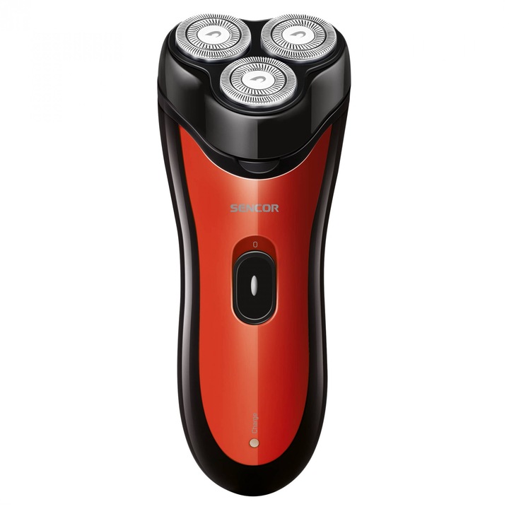 Sencor SMS 4013RD Elektromos borotva, 3 egymástól független lengő borotvafej, Piros