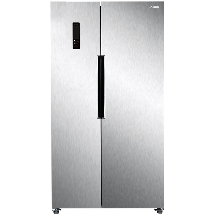 Side by side Samus SSX-660NF+, 517 l, Display LCD, Clasa A+, Full No Frost, H 177 cm, Inox