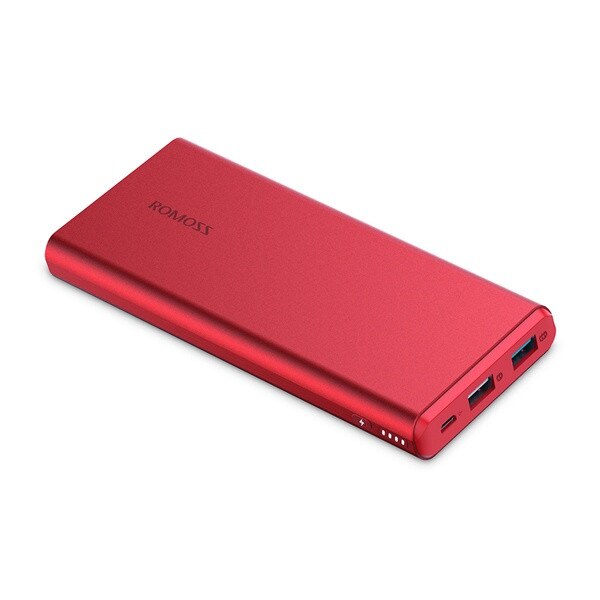Acumulator extern ROMOSS GT Pro 10000 mAh, Quick Charge 3.0, Ferrari RED