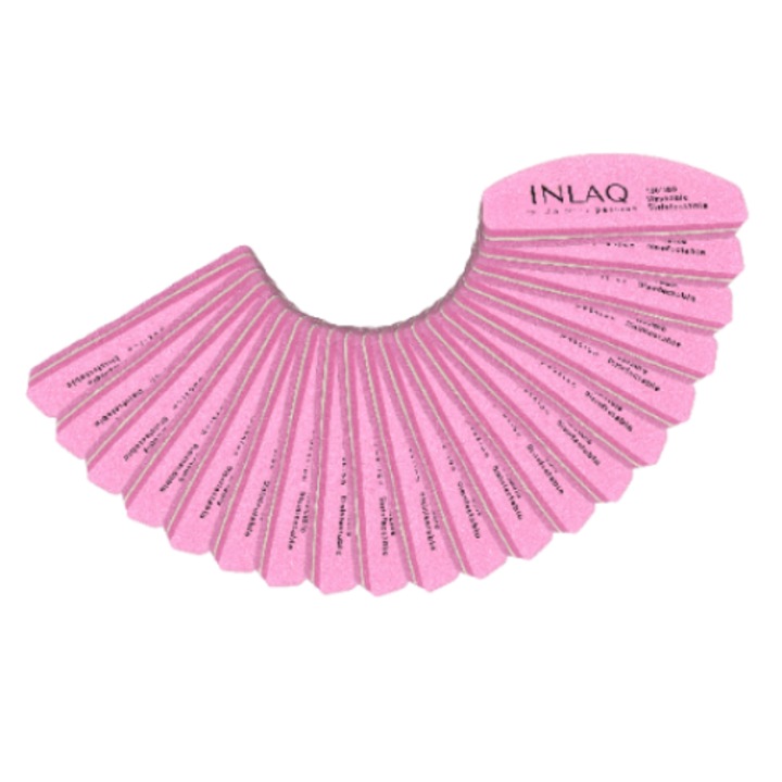 Set 20x Mini Pile Manichiura 100/180, INLAQ, rozie, compacta
