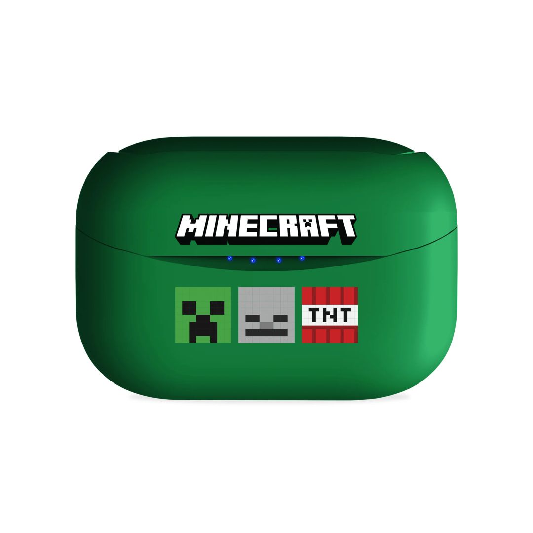 Casti Wireless Minecraft Icons, OTL Technologies, Bluetooth, Microfon, Verde