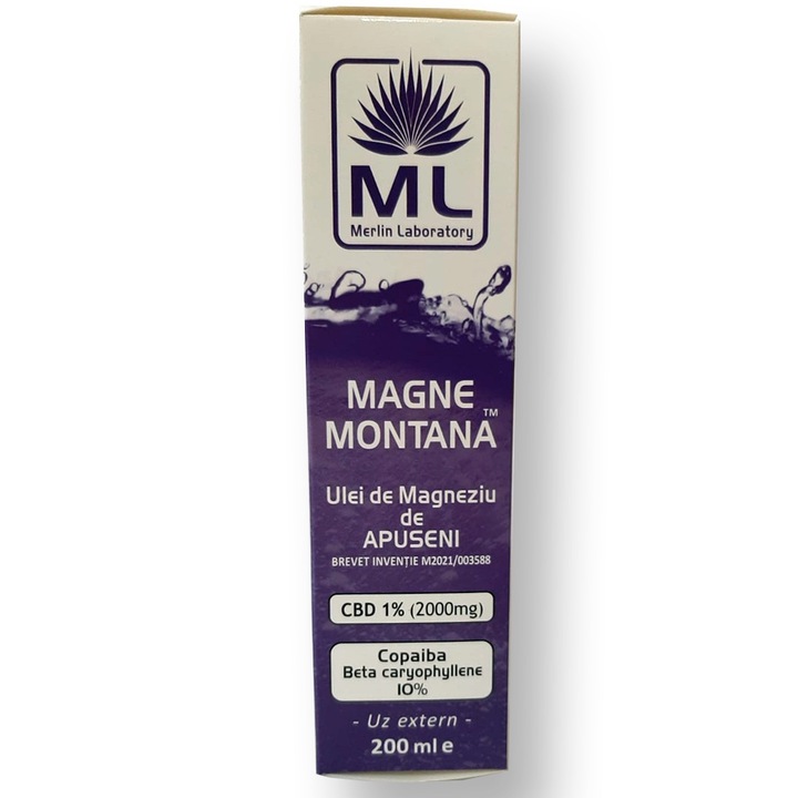 Magne Montana - Ulei de Magneziu de Apuseni cu Lavanda 200ml Laboratoarele Merlin