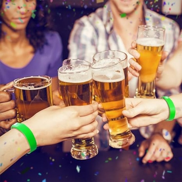 Комплект от 100 идентификационни ленти за китки, вход за събитие, водоустойчиви китки, охрана, за барове, клубове, фестивали, музика, конференции, басейни, партита, спортове на открито, винил, син