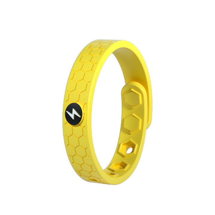Bratara din silicon, galben, 180x12x2cm