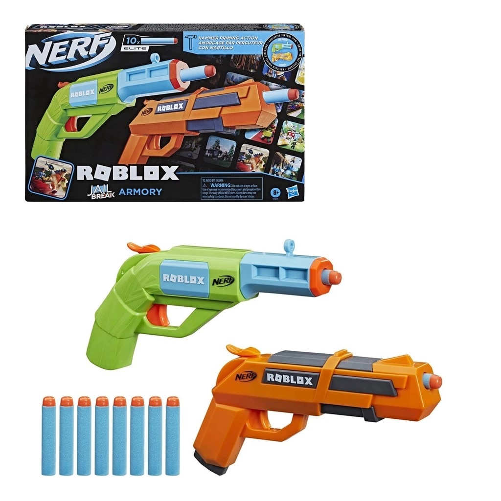 Jucarie pistol Nerf Roblox Jailbreak Armory Blaster Set 10 Elite
