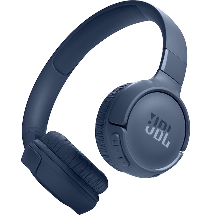 Безжични слушалки за уши JBL Tune 525BT, JBL Pure Bass Sound, Bluetooth 5.3, Многоточкова връзка, Гласов асистент, Син