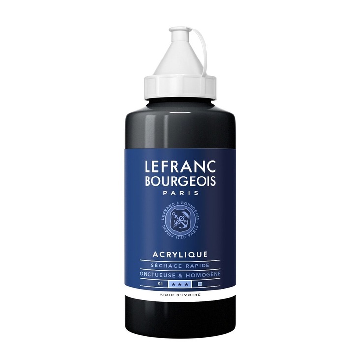 Finom akril szín, Lefranc & Bourgeois, elefántcsont fekete 269, 750ml