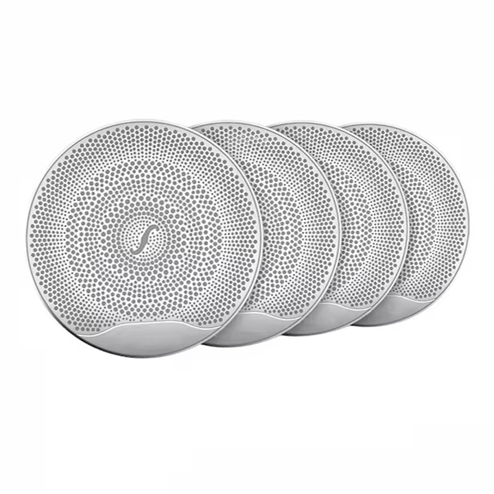 Rqiurpn Mercedes Benz belső diffúzor burkolat ezüst 1 szett 4 db 304 rozsdamentes acél