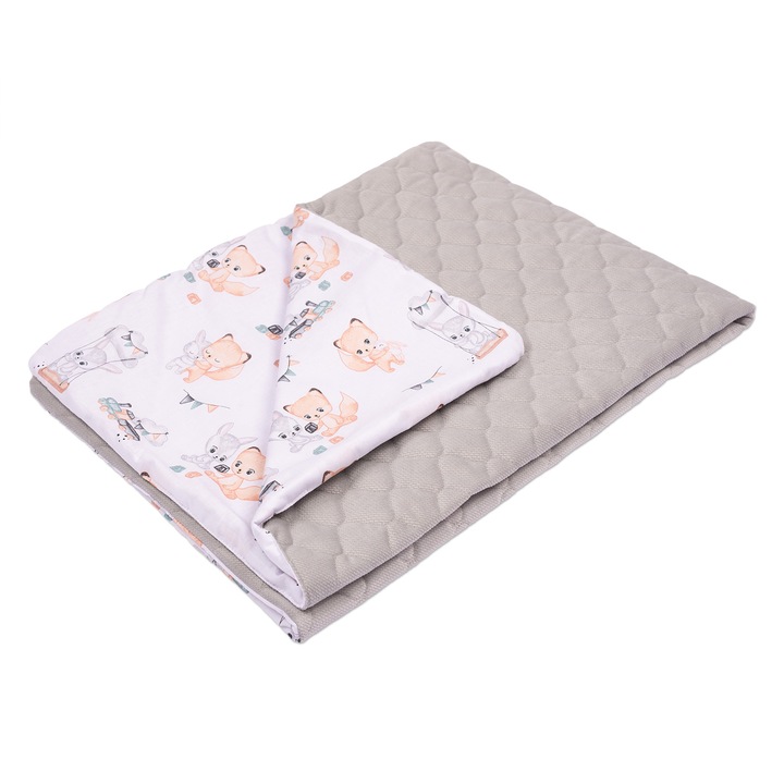 Капитонирано одеяло с две лица 100х75 см Kidizi® Velvet Best Friends