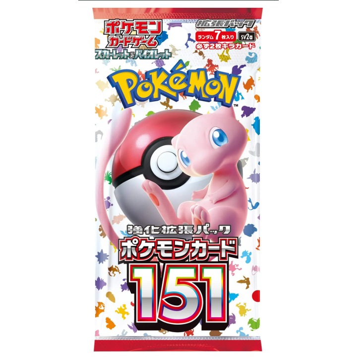 Пакет от 7 Pokemon карти 151 японски
