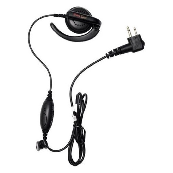 Casti cu fir Motorola MagOne PMLN6531A, microfon in-line, push-to-talk, negru