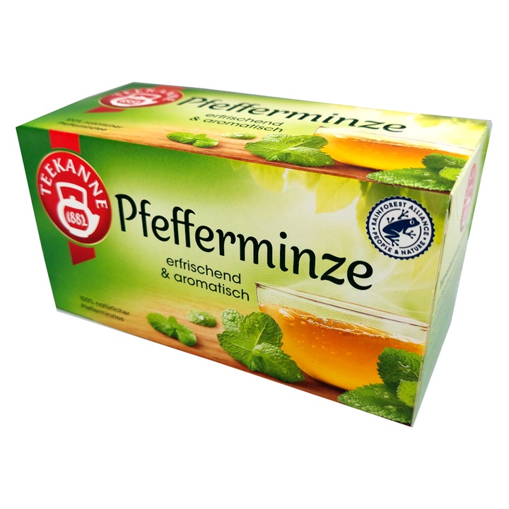Ceai de plante, TEEKANNE, revigorant si aromat cu aroma de Menta 45 g