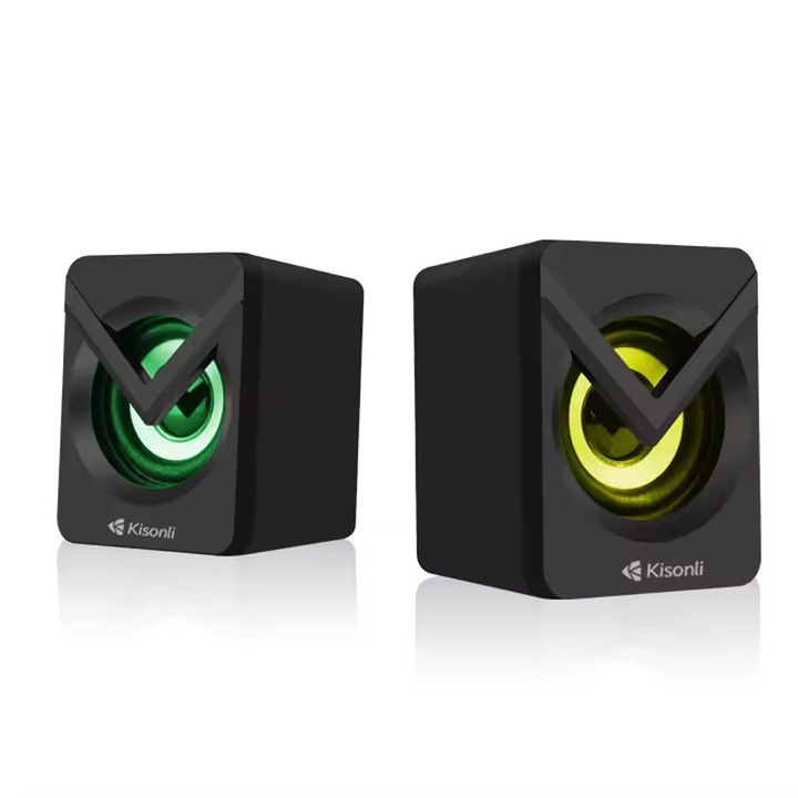 Тонколони Kisonli L-1040, AUX, 2x2.5W, Черен