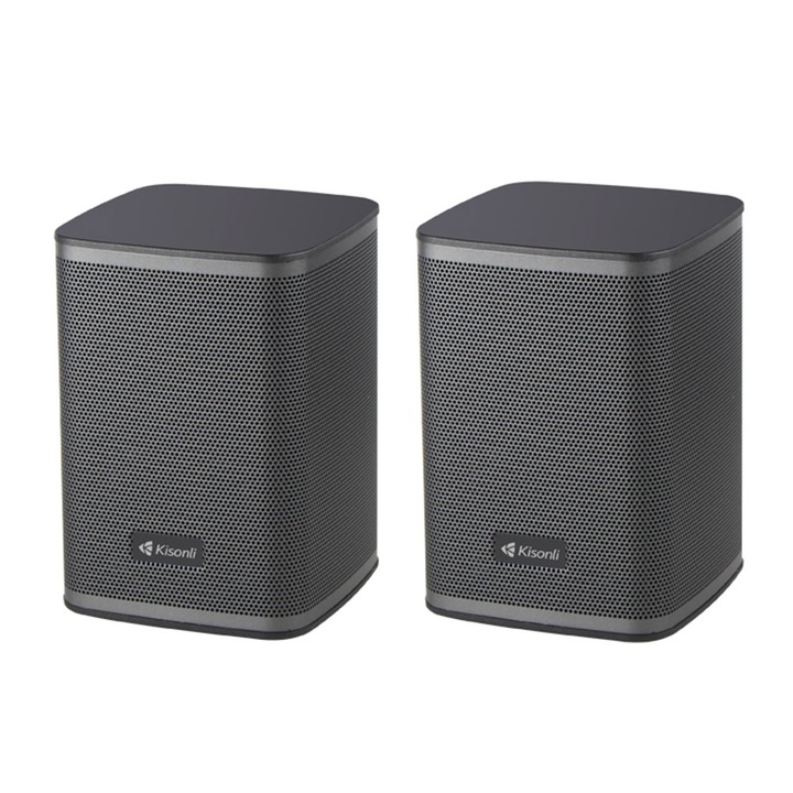 Тонколони Kisonli X25, Bluetooth, AUX, SD, 2x3.5W, Черен