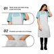 Set 6 Sort de Bucatar, Hggzeg, Respirabil, Usor de curatat, Cu 2 buzunare, Prindere la spate, unisex, Pentru gatit in bucatarie, gradinarit, Poliester, 75*65cm, Alb