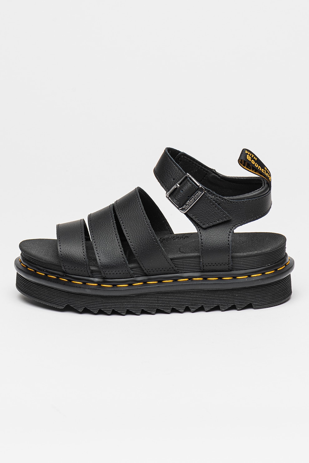Dr. Martens, Sandale din piele Athena, Negru, 6.5