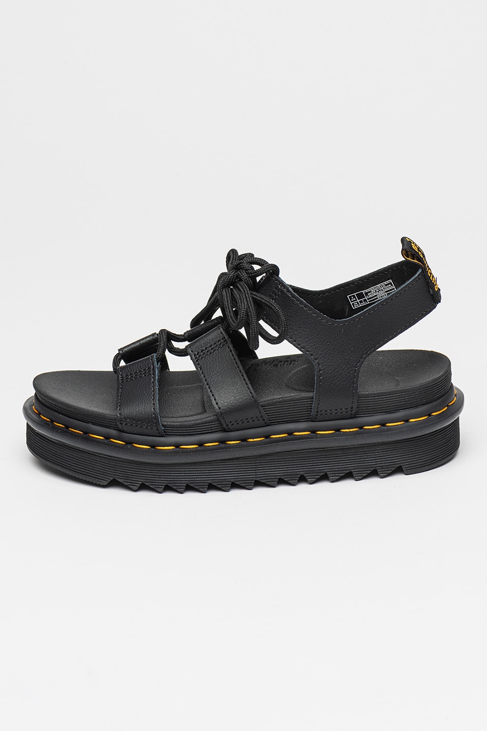 Dr. Martens, Sandale din piele Athena, Negru, 4