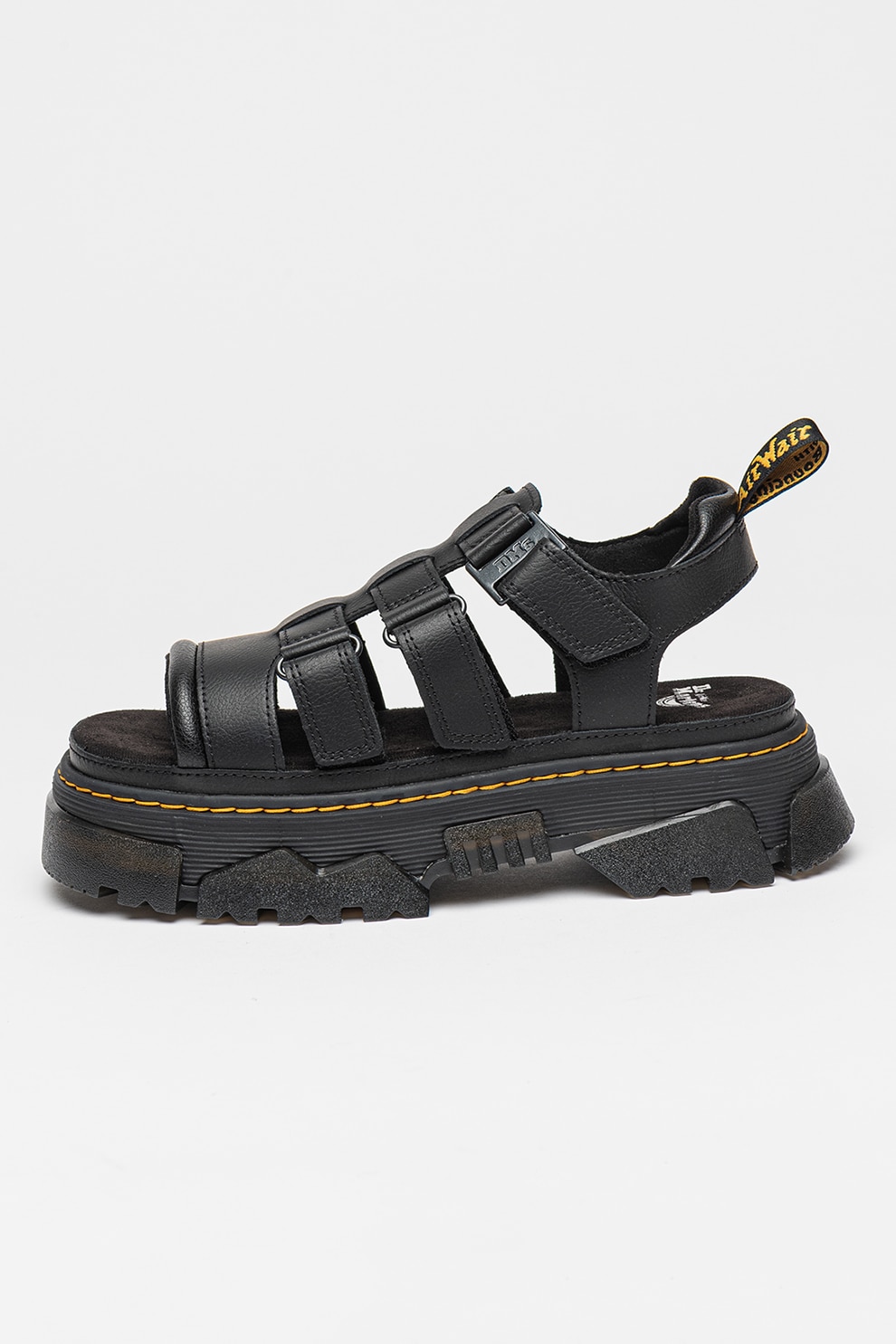 Dr. Martens, Sandale din piele Mattison, Negru, 6.5