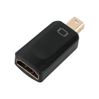 Adaptor mini Displayport tata la HDMI mama, negru Adaptor mini Displayport tata la HDMI mama, negru