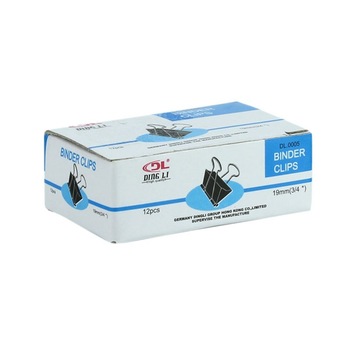 Set 12 Clips-uri metalice pentru documente de 19 mm, Dingli Set 12 Clips-uri metalice pentru documente de 19 mm, Dingli